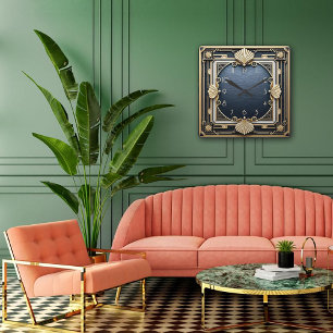 Relógio Quadrado Perfeição geométrica em Art Déco