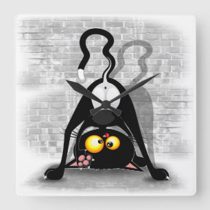 Relógio Quadrado Personagem de desenho animado Engraçado de Cabeç