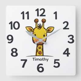 Relógio Quadrado Personalised Child's Wall Clock
