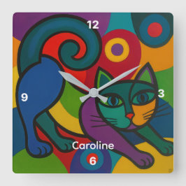 Relógio Quadrado Personalised Child's Wall Clock