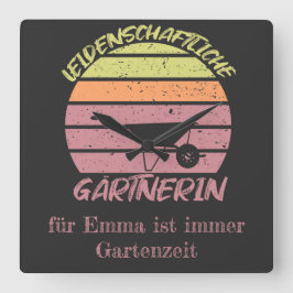 Relógio Quadrado personalisierbares Design Gärtnerin