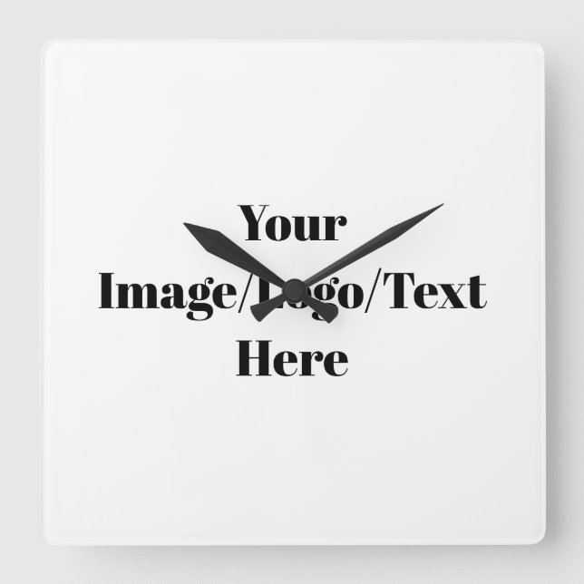 Relógio Quadrado Personalizar ou personalizar (Frente)