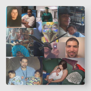 Relógio Quadrado Personalize seu próprio pulso de disparo de pared