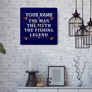 Relógio Quadrado Personalizou O Homem O Mito A Lenda De Pesca