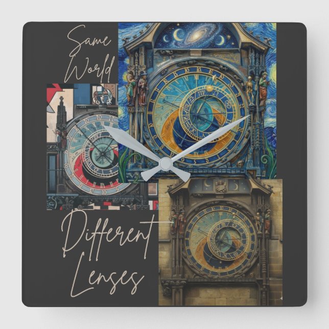 Relógio Quadrado Perspectivas  (Frente)