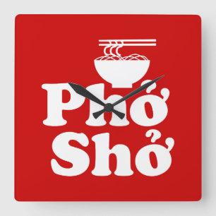 Relógio Quadrado Phở Shở
