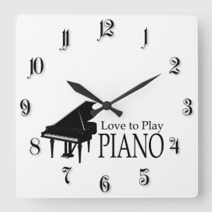 Relógio Quadrado Piano