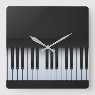 Relógio Quadrado Piano Keys Modern