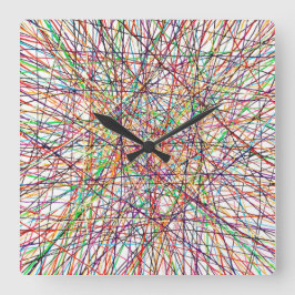 Relógio Quadrado Pick-Up Stick Wall Clock