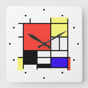 Relógio Quadrado Piet Mondriaan , 1926 Composição