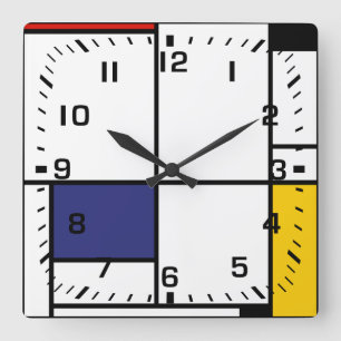 Relógio Quadrado Piet Mondrian, Tableau 1