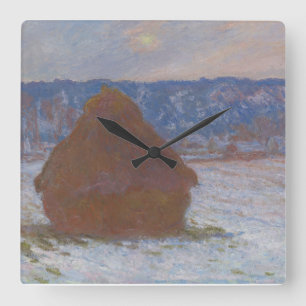 Relógio Quadrado Pilha de Trigo (Efeito na Neve, Dia de Sobrepesca)