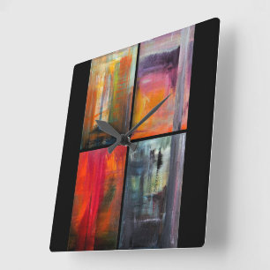 Relógio Quadrado Pintura das Estações por Alfred Fox