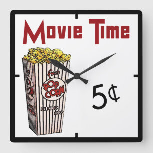 Relógio Quadrado Pipoca do filme