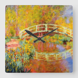 Relógio Quadrado PixDezines Claude Monet lírio d'água em giverny