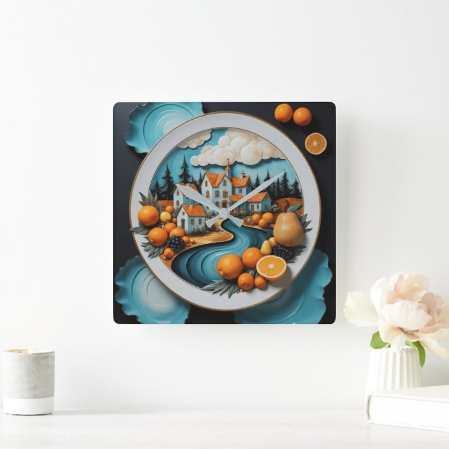 Relógio Quadrado Placa de cheio (Lar)