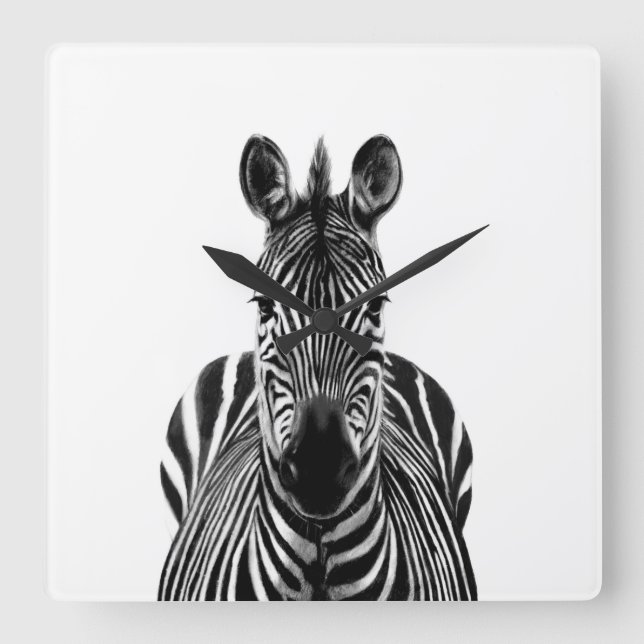 Relógio Quadrado Plano de backup III (Frente)