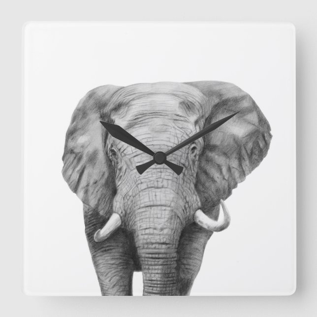 Relógio Quadrado Plano de backup IV (Frente)