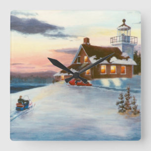 Relógio Quadrado Polaris Sunset Wall Clock