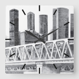 Relógio Quadrado Ponte metropolitana