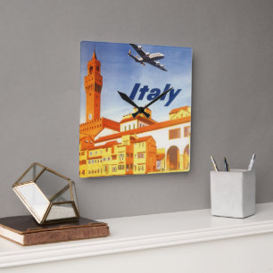 Relógio Quadrado Ponte Vecchio Ponte Vecchio Itália Florença Viagem