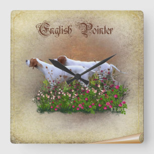 Relógio Quadrado Ponteiro Inglês Tapeçaria Poster Triptych Acrylic