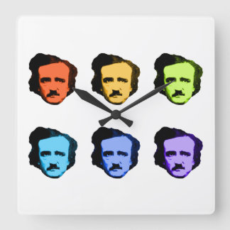 Relógio Quadrado Pop Art Poe