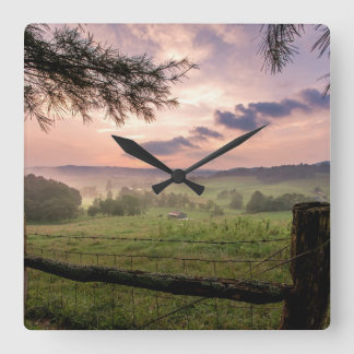 Relógio Quadrado Por do sol de Virgínia