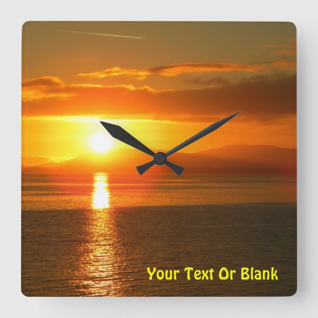 Relógio Quadrado Por do sol interno da passagem (Frente)