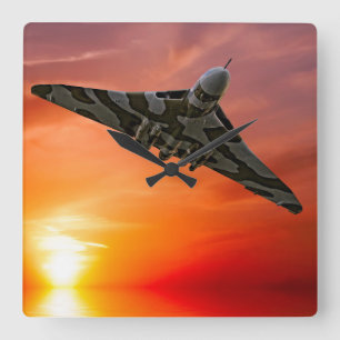 Relógio Quadrado Por do sol Vulcan