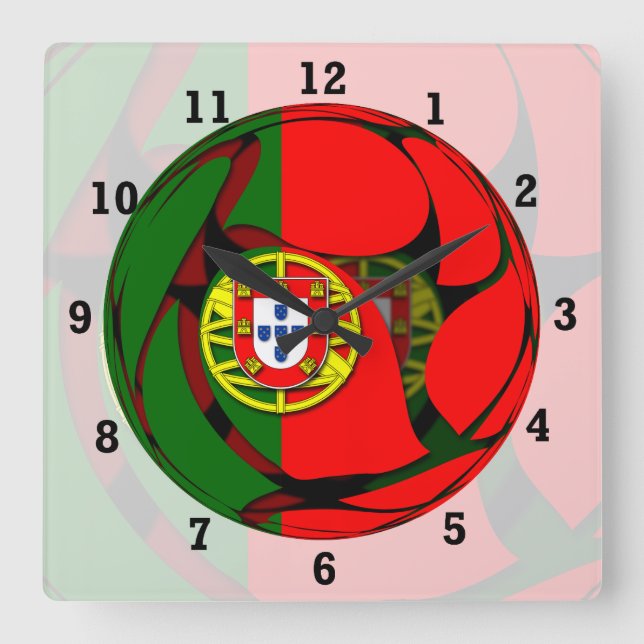 Relógio Quadrado Portugal #1 (Frente)
