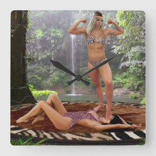 RELÓGIO QUADRADO POSE VITÓRIA DE TARZANA