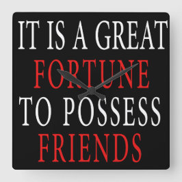 Relógio Quadrado possuir o amigo Wall Clock