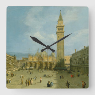 Relógio Quadrado Praça San Marco de Canaletto  