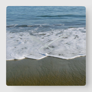 Relógio Quadrado Praia/Areia/Ondas