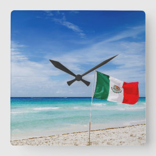 Relógio Quadrado Praia da Bandeira do México