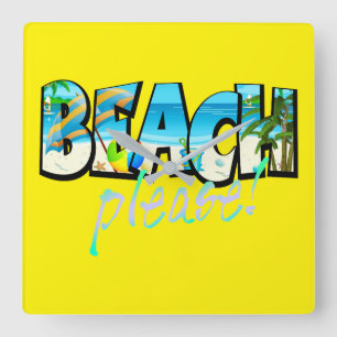 Relógio Quadrado Praia dos miúdos por favor!