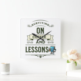 Relógio Quadrado Presente de Apreciação para Professores que Amam o