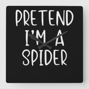 Relógio Quadrado Presente de aranha Finja a preguiça do fantasma d