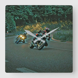 Relógio Quadrado Presente de motocicleta