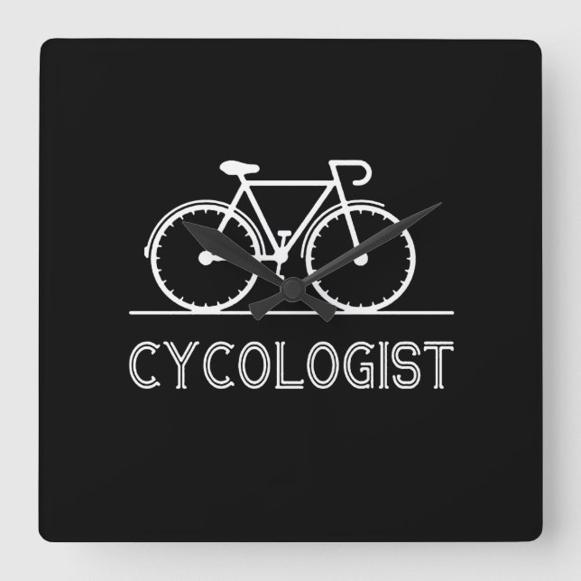 Relógio Quadrado Presente do cicologista | Confie em mim sou Cycolo (Frente)