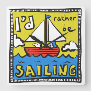 Relógio Quadrado Presente para um marinheiro ou um caçador