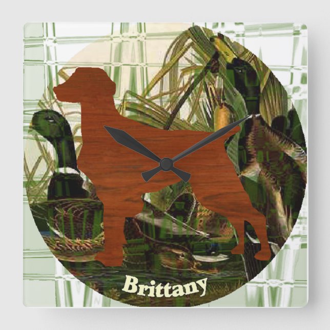 Relógio Quadrado Presentes britânicos americanos (Frente)