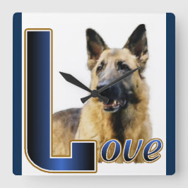 Relógio Quadrado Presentes de german shepherd