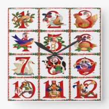 Presentes de Quilt Impresso dos 12 Dias de Natal