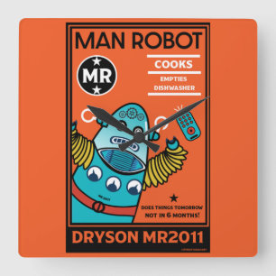 Relógio Quadrado Presentes Robôs Para Aniversário Ou Casamento