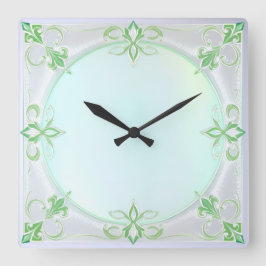 Relógio Quadrado Pretty Green Wall Clock