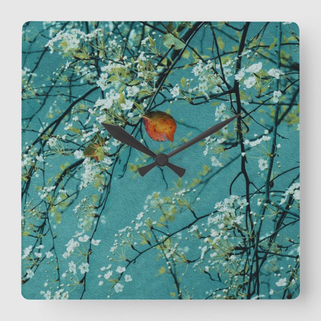 Relógio Quadrado Primavera (Frente)