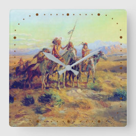 Relógio Quadrado Primeiras Nações Os Escoteiros CM Russell América