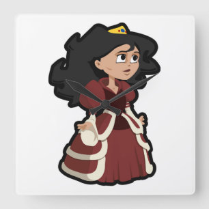 Relógio Quadrado PRINCESA bonito
